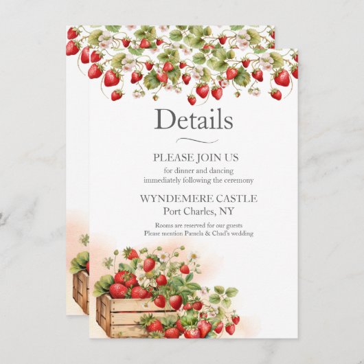 Strandbeeren Begleitkarte (Vorne/Hinten)