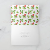 Strandbeeren Botanische Hochzeit Dankeskarte (Innenseite)