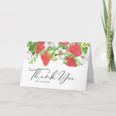 Strandbeeren Botanische Hochzeit Dankeskarte (Vorderseite)