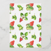 Strandbeeren Botanisches Brautparty Folieneinladung (Rückseite)