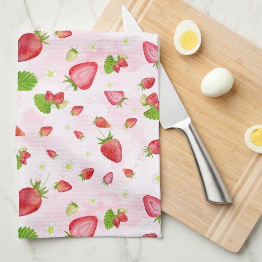 Strandbeeren Geschirrtuch (Viertel Falte)