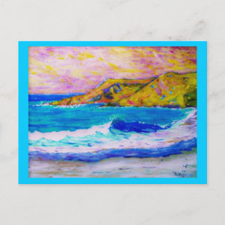 Strandbekämmen ist eine gute Therapie Postkarte