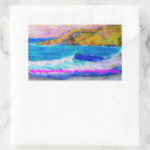 Strandbekämmen ist eine gute Therapie Rechteckiger Aufkleber (Tasche)