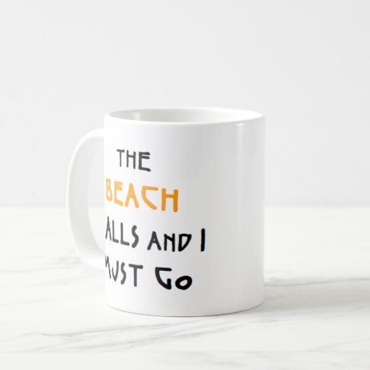 Strandbesuche Kaffeetasse (Vorderseite Links)