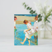 Strandbild Kunst von Edward Henry Potthast Postkarte (Stehend Vorderseite)