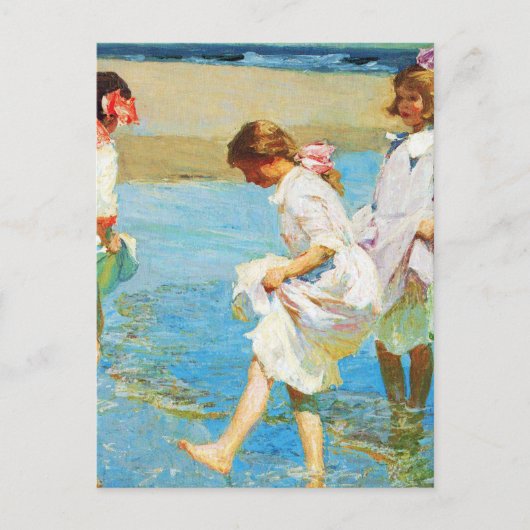 Strandbild Kunst von Edward Henry Potthast Postkarte (Vorderseite)