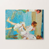 Strandbild Kunst von Edward Henry Potthast Puzzle (Horizontal)
