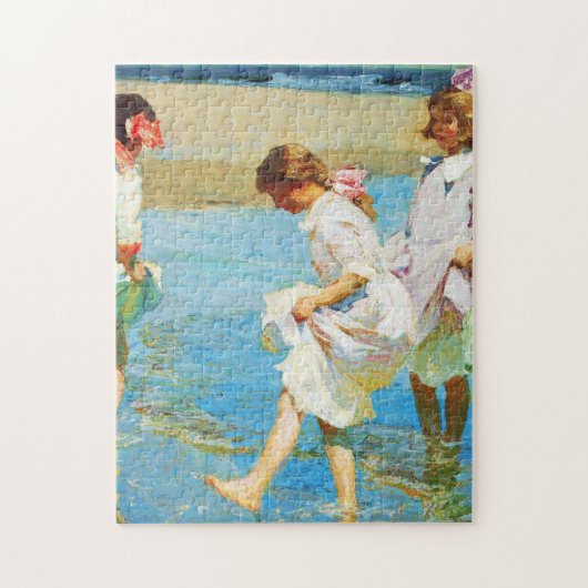 Strandbild Kunst von Edward Henry Potthast Puzzle (Vertikal)