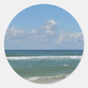 Strandbild Runder Aufkleber