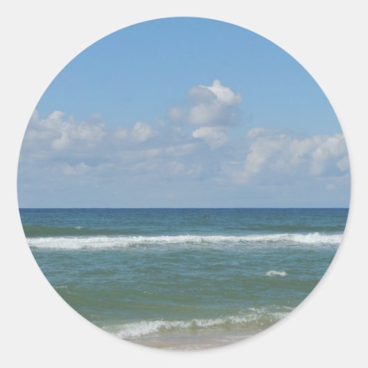 Strandbild Runder Aufkleber (Vorderseite)
