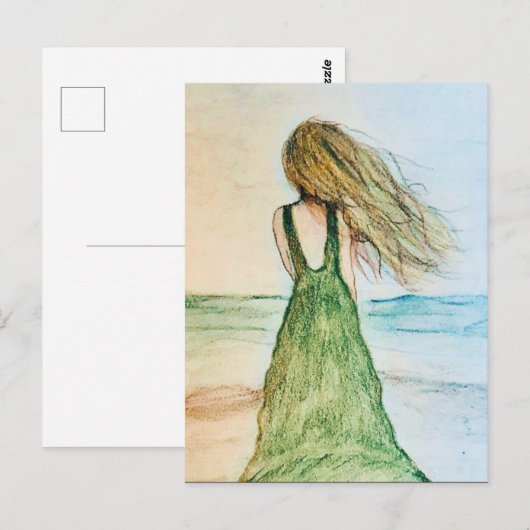 Strandbild Schöne Postkarte (Vorne/Hinten)