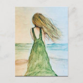 Strandbild Schöne Postkarte (Vorderseite)