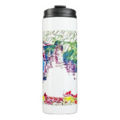 Strandbird an der Küste Thermosbecher (Vorderseite)