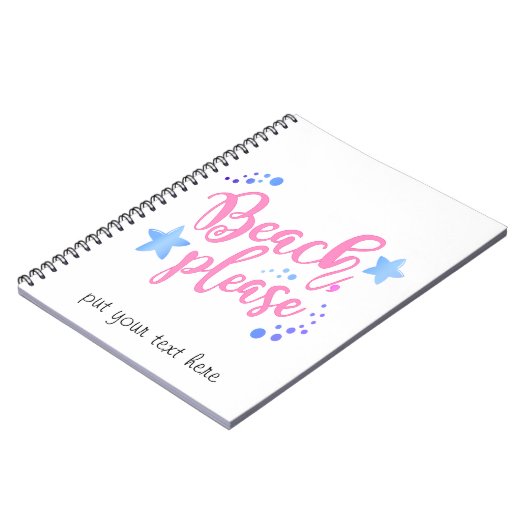 Strandbitte Notizblock (Linke Seite)