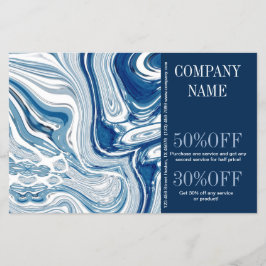 Strandblau-Marmor Flyer