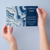 Strandblau-Marmor Flyer (Handgriff)