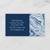 Strandblau-Marmor Visitenkarte (Rückseite)