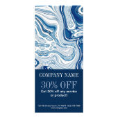 Strandblau-Marmor Werbekarte (Vorne)