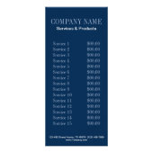 Strandblau-Marmor Werbekarte (Hinten)