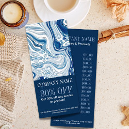 Strandblau-Marmor Werbekarte