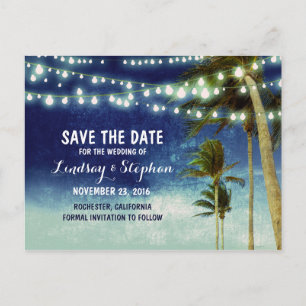 Strandblaue Ober Save the Date Postkarten
