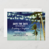 Strandblaue Ober Save the Date Postkarten (Vorne/Hinten)