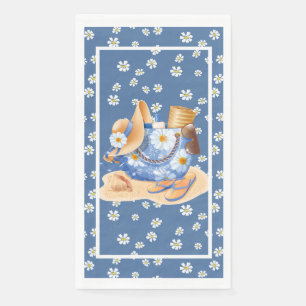 Strandblaue Papiertücher für Gäste Serviette