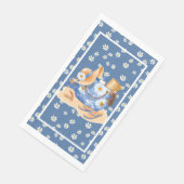 Strandblaue Papiertücher für Gäste Serviette (Ecke)