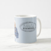 Strandblauer Pullover Kurze Rothaarige Kaffeetasse (VorderseiteRechts)