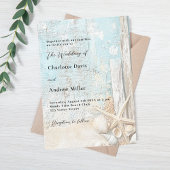 Strandblauer Seesterne Einladung