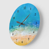Strandblick Große Wanduhr (Winkel)