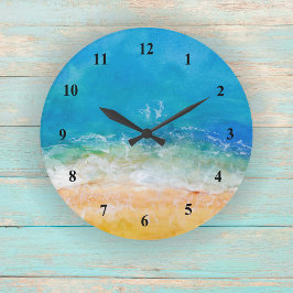 Strandblick Große Wanduhr