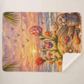 Strandblüten Sherpadecke (Vorderseite (Horizontal))