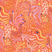 Strandboho-Seegras Orange Geschenkpapier