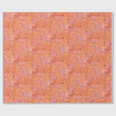 Strandboho-Seegras Orange Geschenkpapier (Flach)
