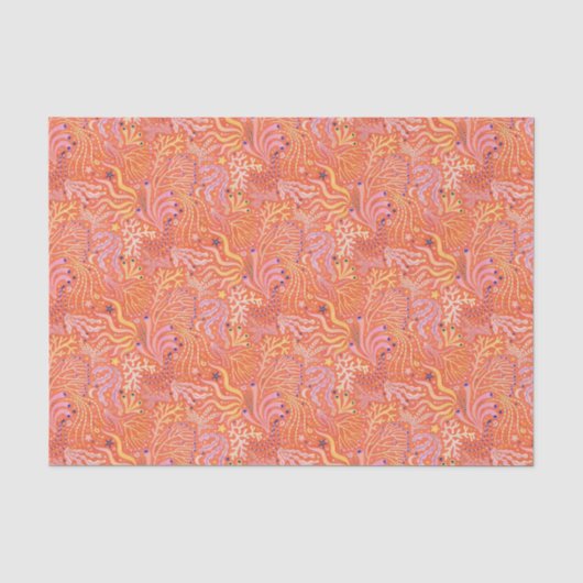 Strandboho-Seegras Orange Seidenpapier (Vorderseite)