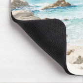 Strandboot mit Meeresblick  Mousepad (Ecke)