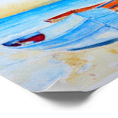 Strandboote für Aquarellbilder Poster (Ecke)