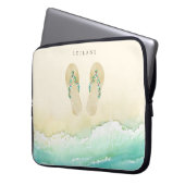 Strandbotanische Flip Flops Laptopschutzhülle (Vorderseite Links)