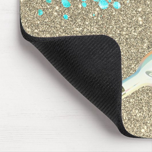 Strandbotschaft in einer Flasche direkt am Meer un Mousepad (Ecke)