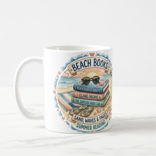 Strandbücher Sommerlese-Design  Kaffeetasse (Links)