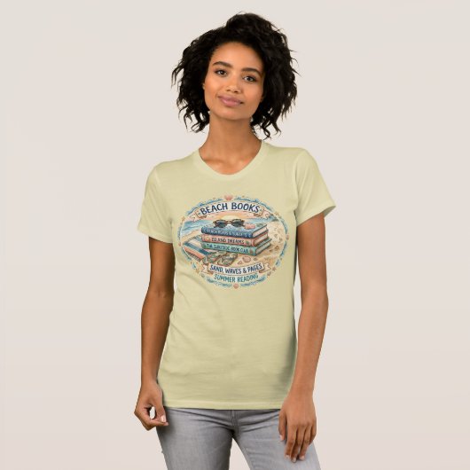 Strandbücher Sommerlese-Design  T-Shirt (Vorne ganz)