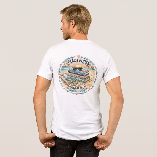 Strandbücher Sommerlesedesign Tri-Blend Shirt (Rückseite voll)