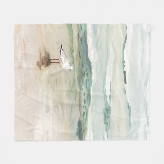 Strandbucht Fleecedecke (Vorderseite (Horizontal))