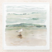 Strandbucht Glasuntersetzer (Vorderseite)