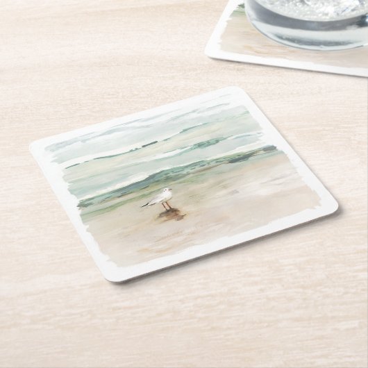 Strandbucht Rechteckiger Pappuntersetzer (angewinkelt)