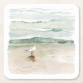 Strandbucht Rechteckiger Pappuntersetzer (Vorderseite)