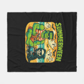 Strandbugeymen - Retro Summerween Vibes Class Fleecedecke (Vorderseite (Horizontal))