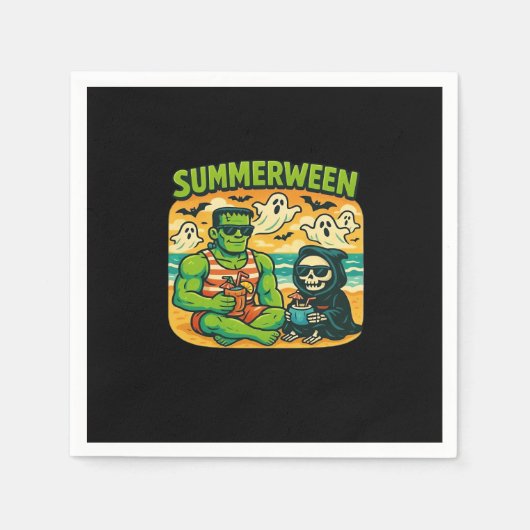 Strandbugeymen - Retro Summerween Vibes Class Serviette (Vorderseite)