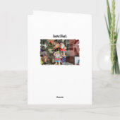 Strandbum Santa Feiertagskarte (Rückseite)